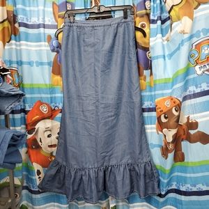 Cato long denim skirt size S
